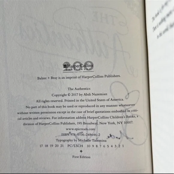 Signed Hardcover Book ~ The Authentics By: Abdi Nazemian ~ Signed by author - Picture 7 of 7